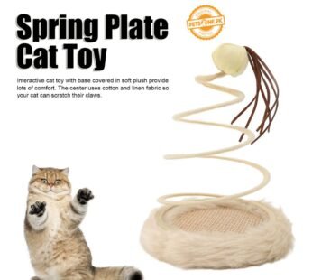 Interactive Spring Plate Cat Toy Kitten Toys With Stable Scratcher And Ball