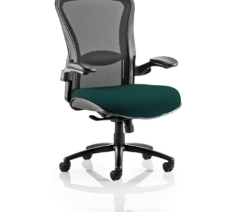 Houston Heavy Duty Task Operator Chair Black Mesh Back Bespoke Seat In Maringa Teal